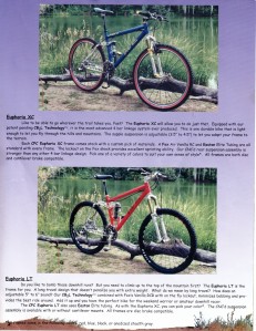 Long travel and cross country mountain bikes